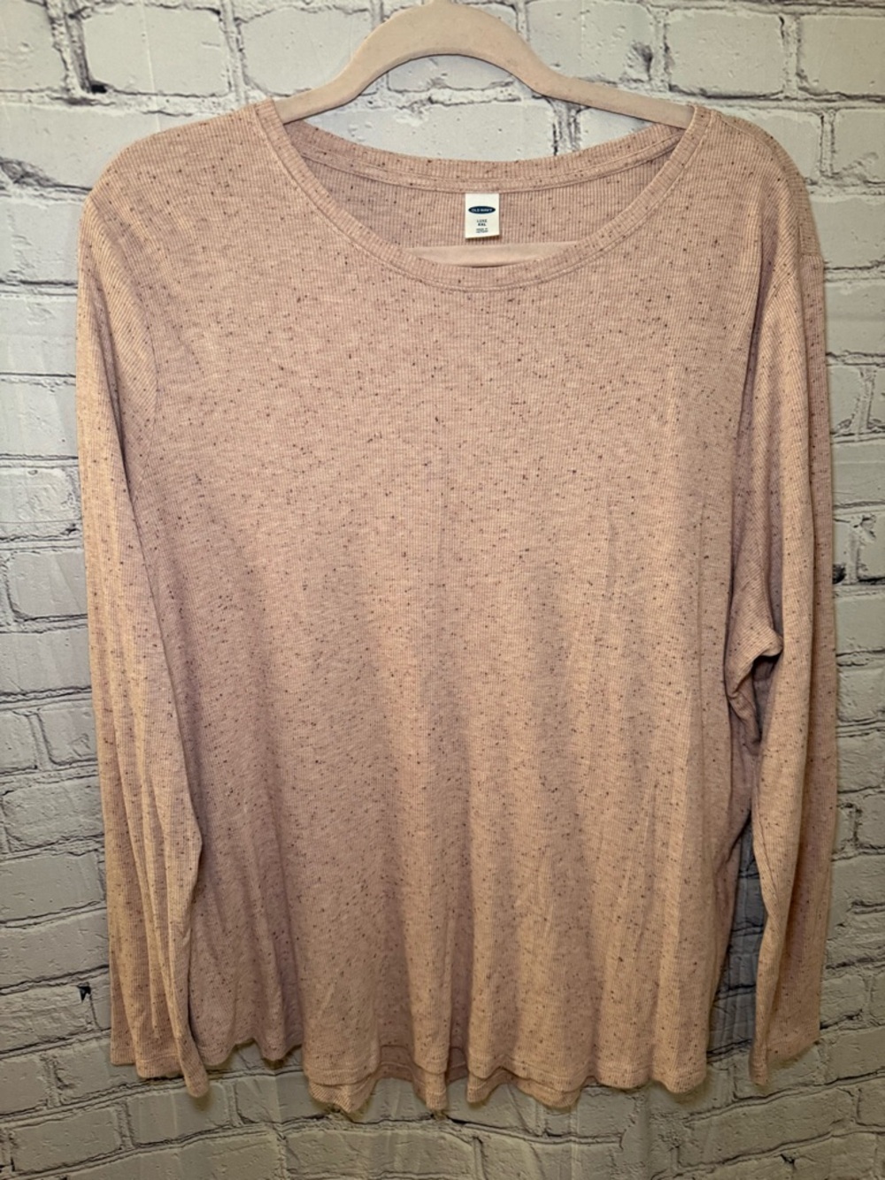 Old Navy Speckled Crewneck Top - Blush Pink